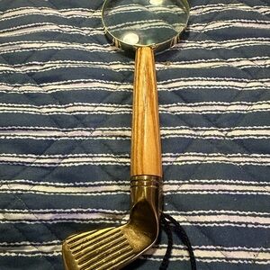 Golf Club Magnifying Glass with Wooden Handle
